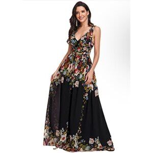 Ever Pretty Floral Maxi Dress Sz M NWT Fairy Special Event Semi F